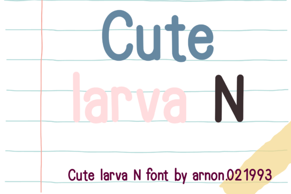 Cute Larva N: The Friendly Script Font for Campaigns