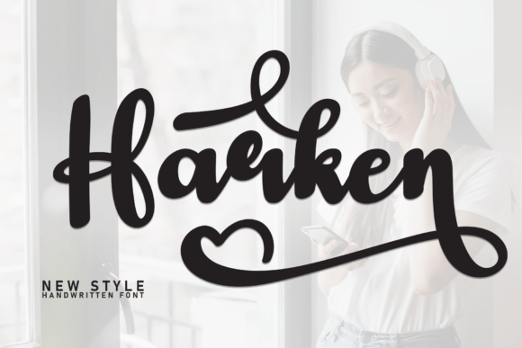 Harken Font: Sweet Handwritten Style for Makers